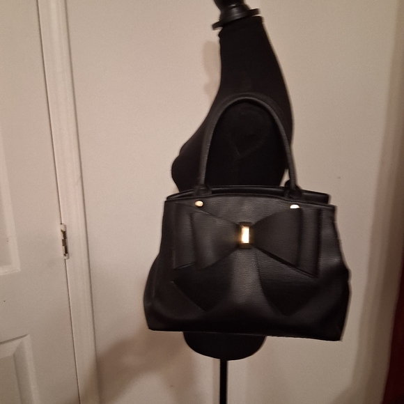 Fashion Man Made Material Black Bow Handbag - Picture 3 of 10